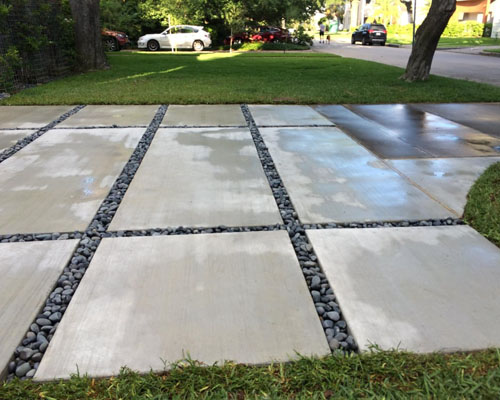 Concrete driveway slabs
